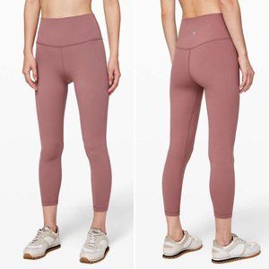 Lululemon Align II Buttery Soft 25" Red Dust Activewear Leggings | Size 8